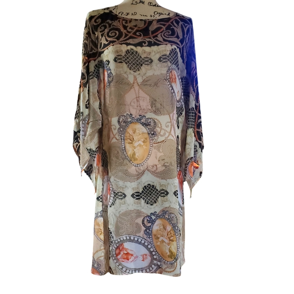 Love the Queen Beach Kaftan Cover up Women Midi Dress Size Small